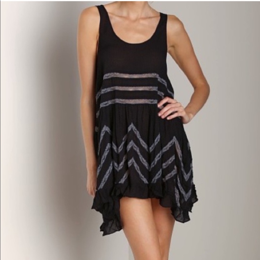 Free People Black Trapeze dress, size M